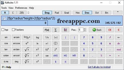 Download Free Scientific Calculator for PC