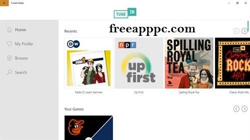 Download TuneIn Radio for PC