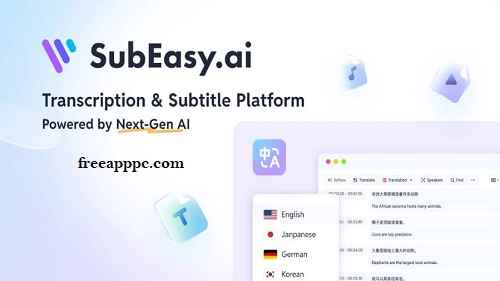SubEasy: AI Audio Transcription & Video Subtitles v1.0.0
